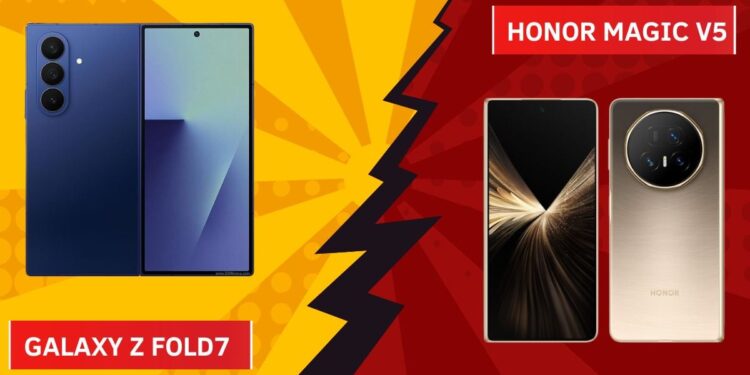 Spesifikas Galaxy Z Fold7 vs Honor Magic V5
